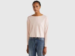 Powder pink t-shirt in long fiber cotton