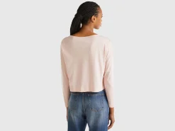 Powder pink t-shirt in long fiber cotton