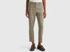 Prince of Wales flannel trousers
