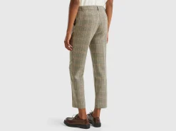 Prince of Wales flannel trousers