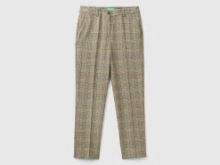 Prince of Wales flannel trousers