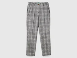 Prince of Wales flannel trousers