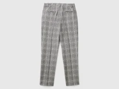 Prince of Wales flannel trousers