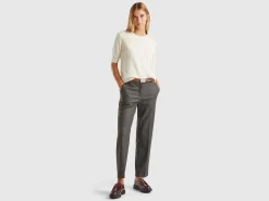 Prince of Wales regular fit trousers