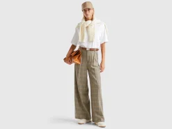 Prince of Wales wide leg trousers
