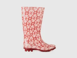 Printed rain boots