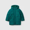 Puffer jacket lined in fleece