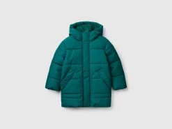 Puffer jacket lined in fleece