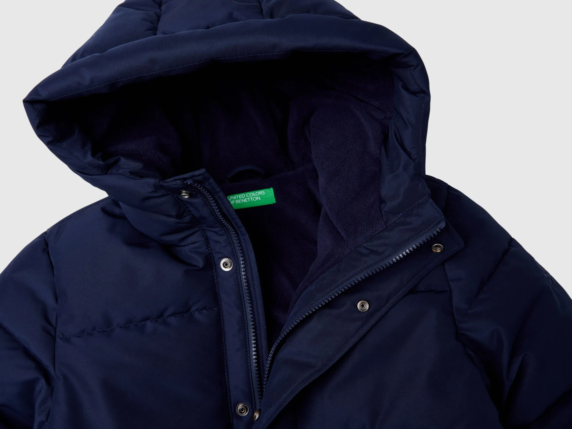 Puffer jacket lined in fleece