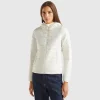 Puffer jacket with recycled wadding