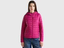 Puffer jacket with recycled wadding