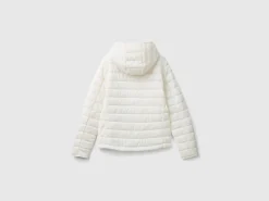 Puffer jacket with recycled wadding