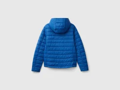 Puffer jacket with recycled wadding