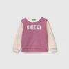 Pullover sweatshirt with glittery print