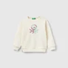 Pullover sweatshirt with glittery print