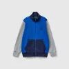 Pure cotton sweatshirt with zipper
