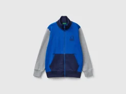 Pure cotton sweatshirt with zipper
