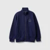 Pure cotton sweatshirt with zipper