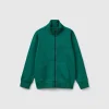 Pure cotton sweatshirt with zipper