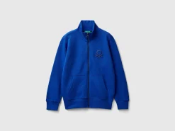 Pure cotton sweatshirt with zipper