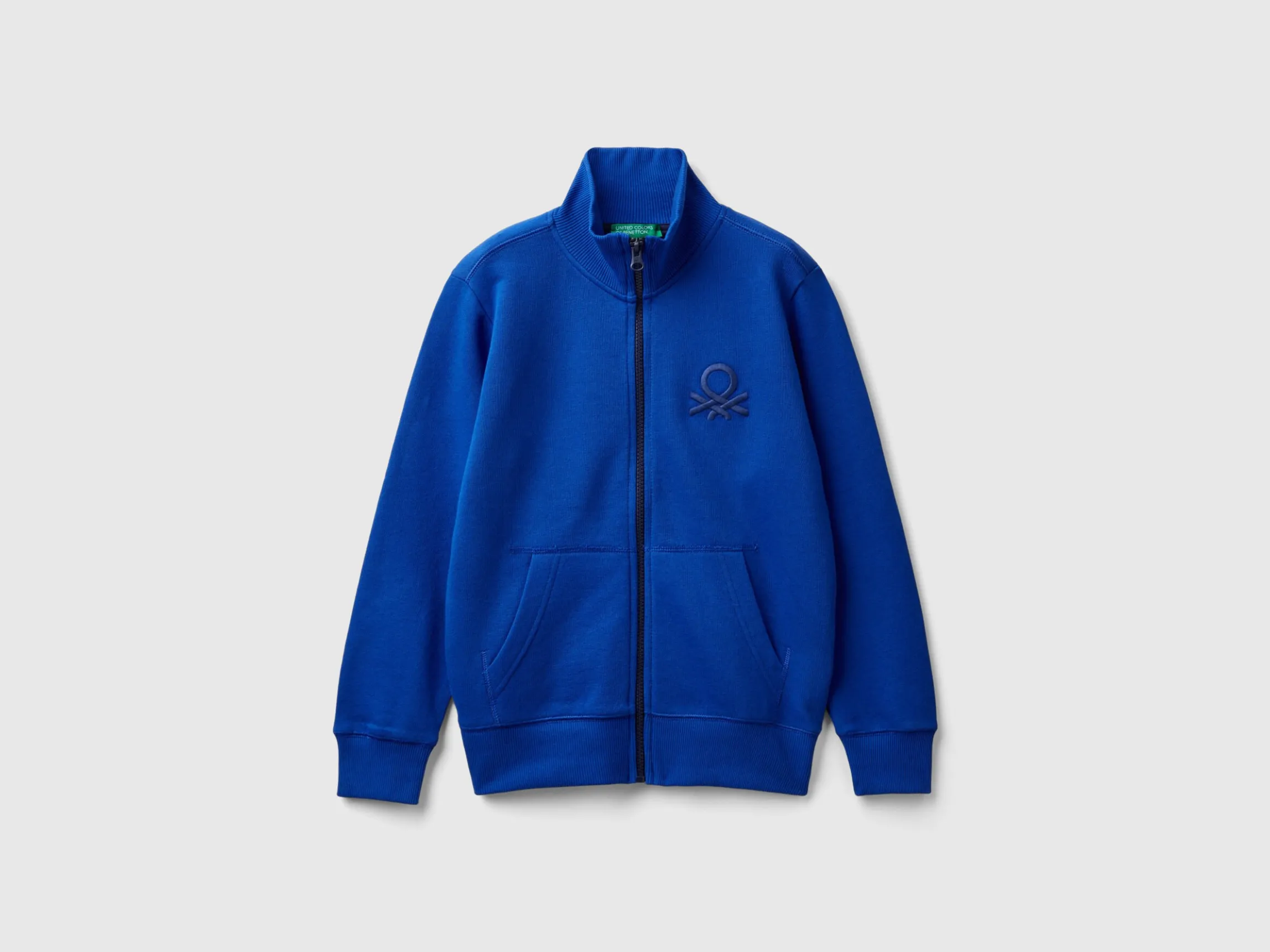 Pure cotton sweatshirt with zipper