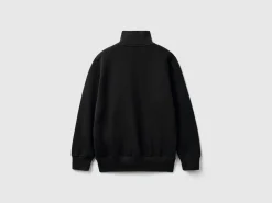 Pure cotton sweatshirt with zipper