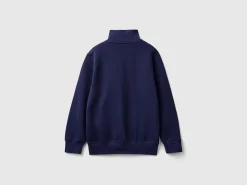 Pure cotton sweatshirt with zipper