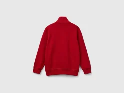 Pure cotton sweatshirt with zipper