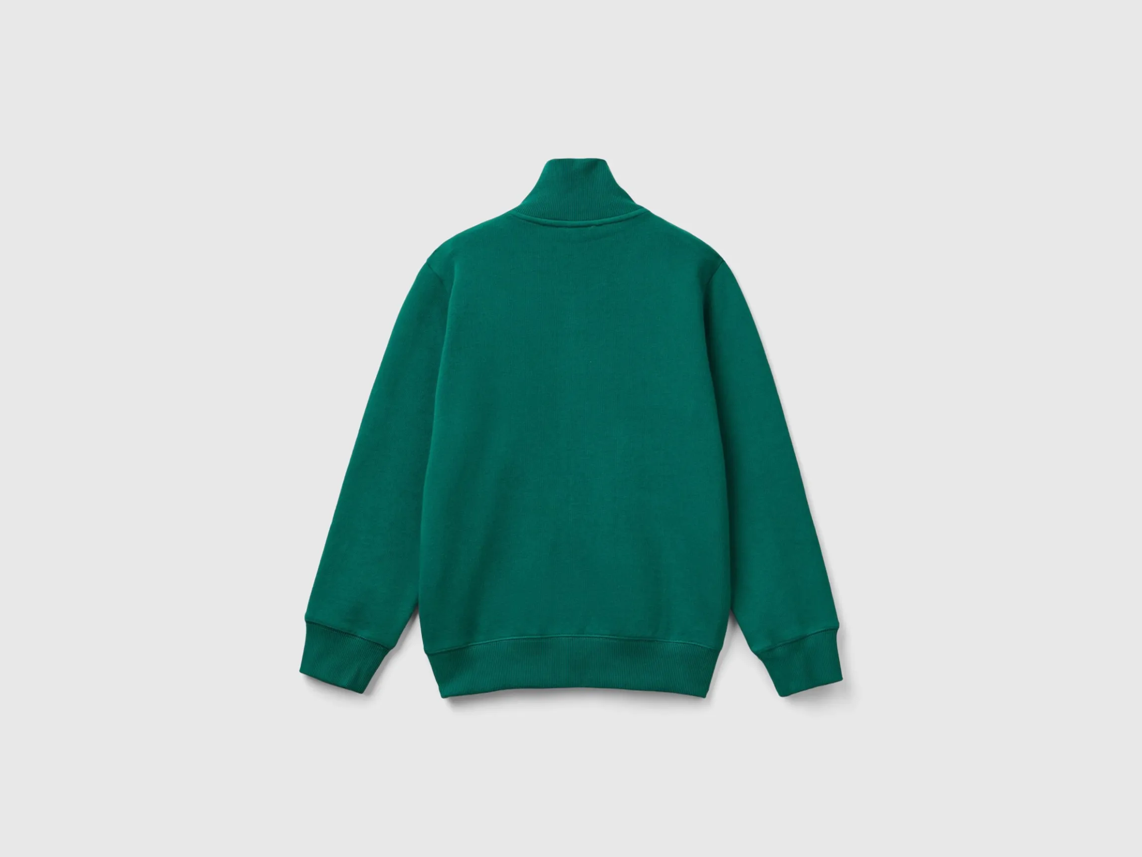 Pure cotton sweatshirt with zipper