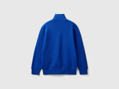 Pure cotton sweatshirt with zipper