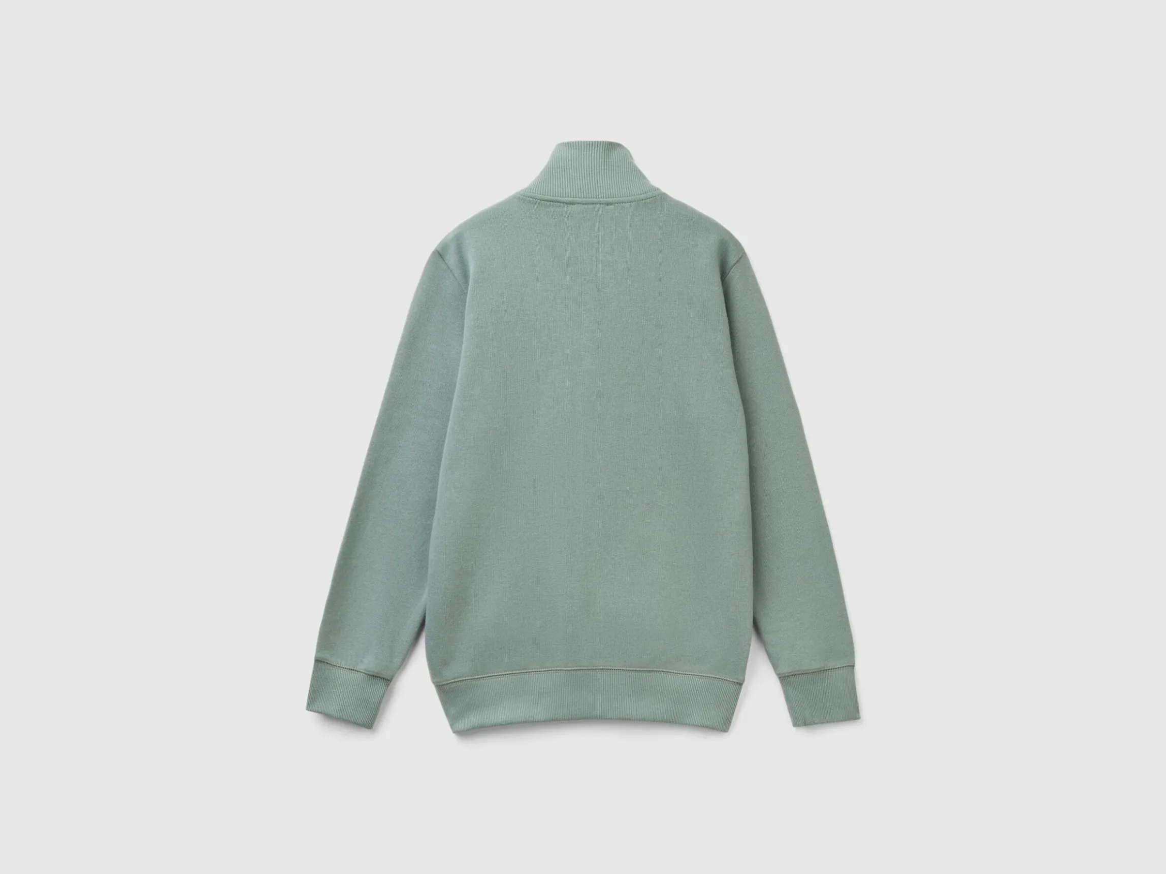 Pure cotton sweatshirt with zipper