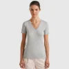 Pure cotton t-shirt with V-neck