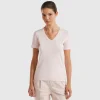 Pure cotton t-shirt with V-neck