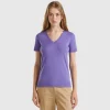Pure cotton t-shirt with V-neck