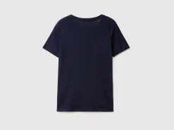 Pure cotton t-shirt with V-neck