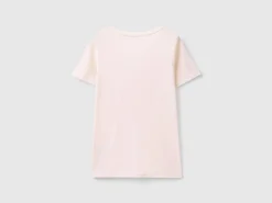 Pure cotton t-shirt with V-neck