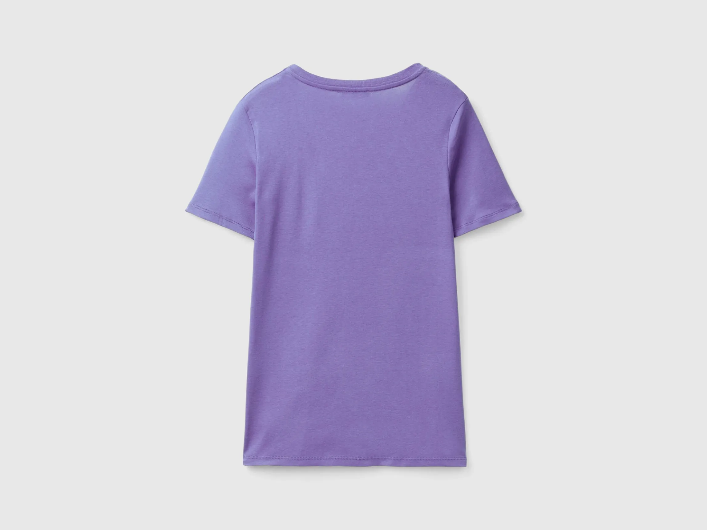 Pure cotton t-shirt with V-neck