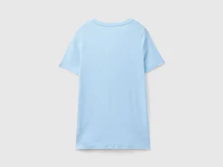 Pure cotton t-shirt with V-neck