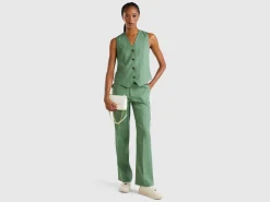 Pure linen vest