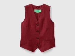 Pure linen vest