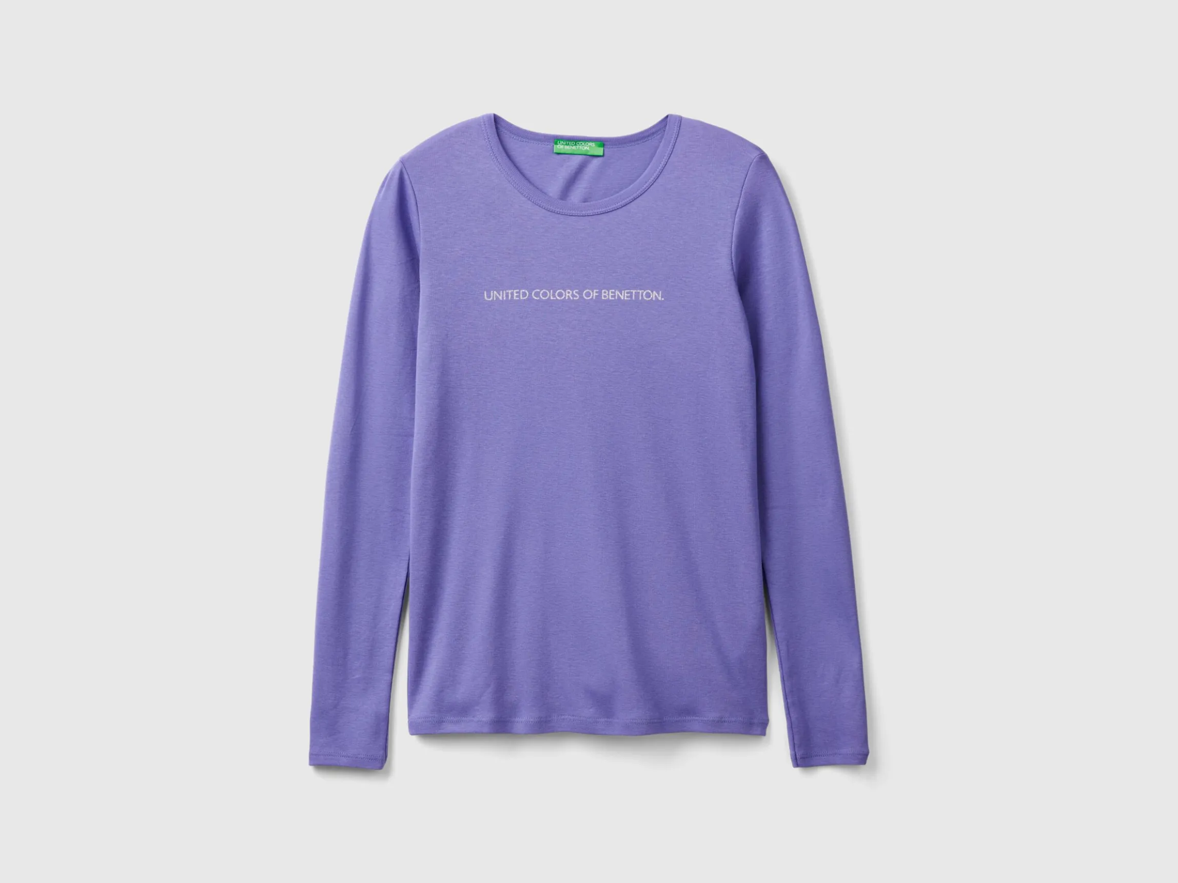 Purple long sleeve t-shirt in 100% cotton