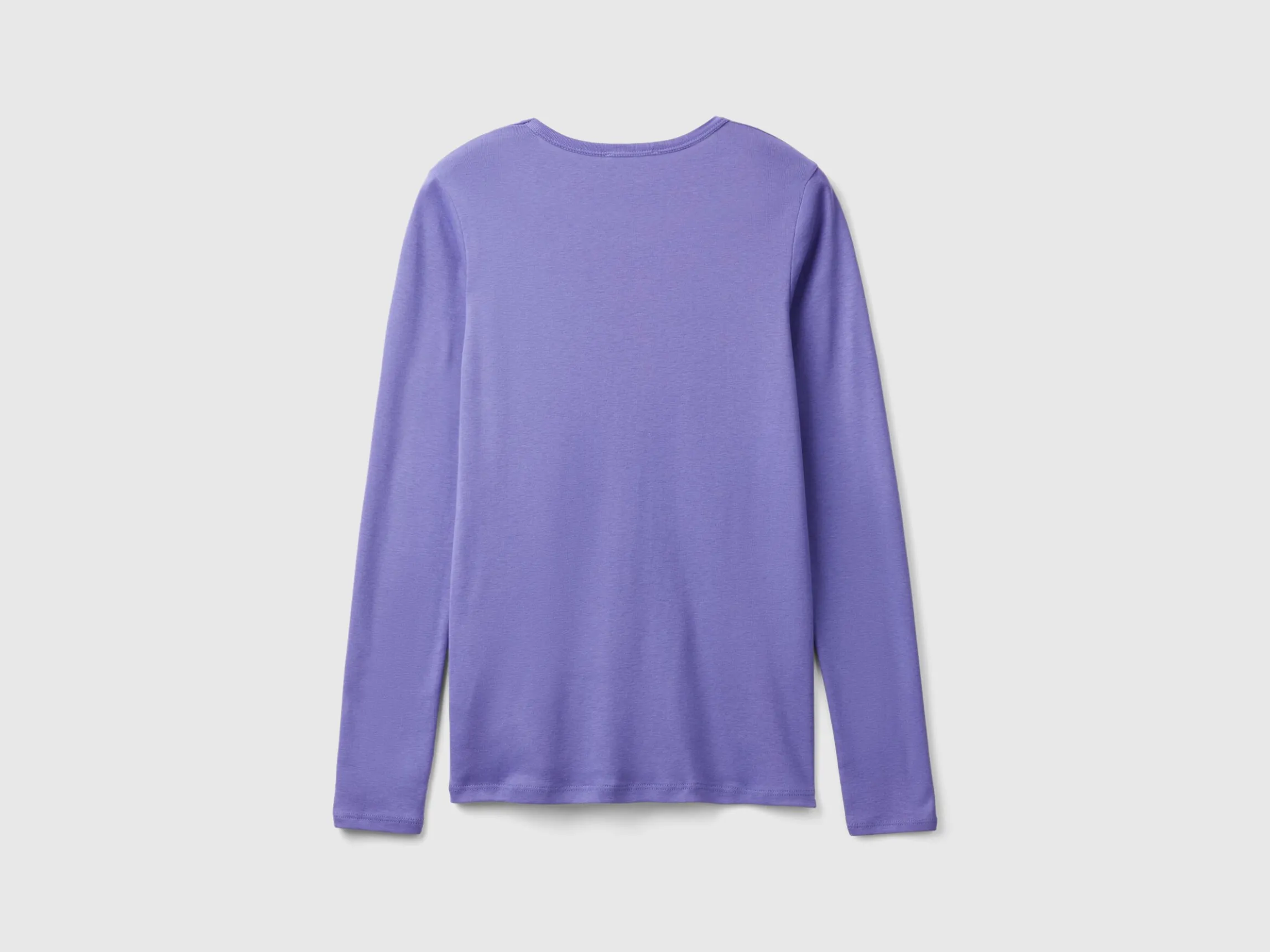 Purple long sleeve t-shirt in 100% cotton