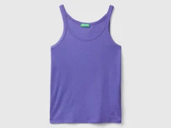 Purple pure cotton tank top