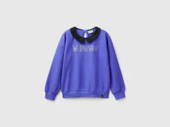 Purple Wednesday Addams collared sweatshirt
