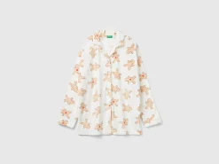 Pyjama jacket with biscuit print