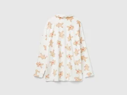 Pyjama jacket with biscuit print