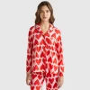 Pyjama jacket with heart print