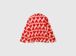 Pyjama jacket with heart print