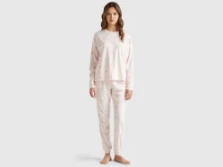 Pyjamas in chenille with hearts
