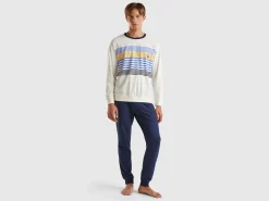 Pyjamas in long fiber cotton